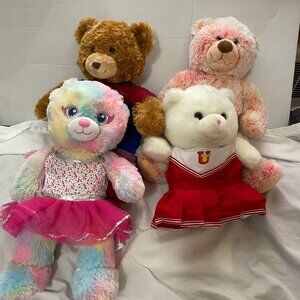 Lot of 4 Build-A-Bear Vtg 1997 - 2021 Spiderman, Fairy, Orange Sherbert Swirl